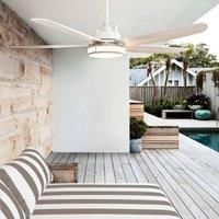 Beacon Lighting Louisville LED ceiling fan, remote control, white