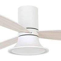 Beacon Lighting Flusso ceiling fan with LED light, white