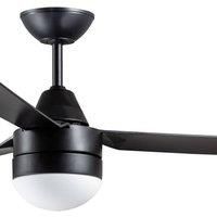 Beacon Lighting Megara ceiling fan, E14 light, black