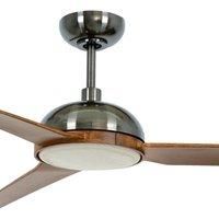 Beacon Lighting Unione LED ceiling fan, nickel/koa