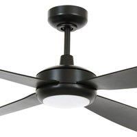 Energy efficient ceiling fan Black Slipstream DC Fan with remote control 107 cm