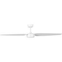 Quiet Ceiling fan without Lights Condor White 54" DC Ceiling fan with Remote kit