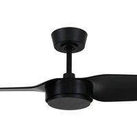 Quiet Ceiling fan without Lights Condor Black 54" DC Ceiling fan with Remote kit