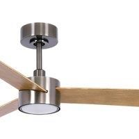 DC Ceiling fan with Remote Climate Nickel 132 cm 52" Quiet fan with LED lighting
