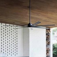Energy efficient Ceiling fan Quiet Atlanta Black 72" DC Ceiling fan with Remote
