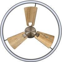 Beacon Lighting Cessna ceiling fan LED bulb nickel/oak