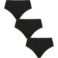 Women's 3 Pack Love Luna Midi Cut Period Briefs Black UK 10-12