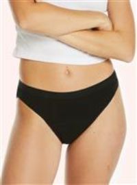 Girls and Teens 3 Pack Love Luna First Period Bikini Briefs Black  10-11 Years