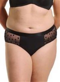 Women's 1 Pack Love Luna Luxe Self Love Midi Briefs Black UK 10-12