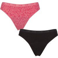 Girls and Teens 2 Pack Love Luna First Period Bikini Briefs Pink Age 11-12