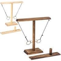 Tabletop Hook & Ring Toss Battle Game - 3 Sizes & 2 Colours! - Brown