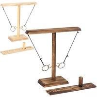 Tabletop Hook & Ring Toss Battle Game - 3 Sizes & 2 Colours! - Brown