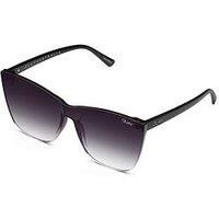 Quay Australia Come Thru Dramatic Fade Cateye Frame Sunglasses- Black