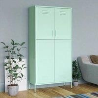 Berkfield Home Wardrobe Mint 90x50x180 cm Steel in Green | Size: 90 x 50 x 180 cm
