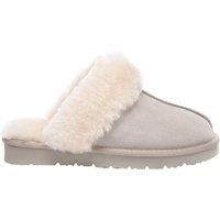 EVERAU Women Raven Slippers Womens Warm Winter Sheepskin Suede Mule, Goat Grey, UK WOMEN 4/UK MEN 4