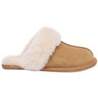 EverAu Australia Women's Real Sheepskin Harrier Slippers with Rubber Sole in Brown | Size: 6