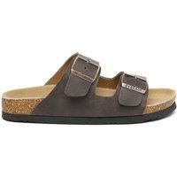 Mallard Leather Twin Buckle Sandals