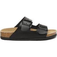 Duck Leather Twin Buckle Sandals