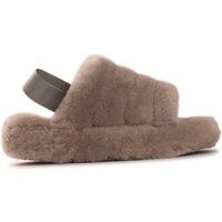 Aus Wooli Australia Unisex Sheepskin Wool Sorrento Sandals in Light Grey | Size: 9