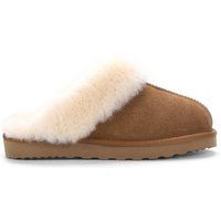 Aus Wooli Australia Unisex Sydney Scuff Slippers in Tan | Size: 9