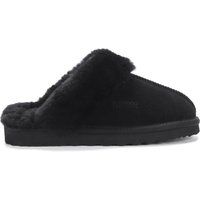 Aus Wooli Australia Unisex Sydney Scuff Slippers in Black | Size: 3