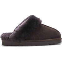 Aus Wooli Australia Unisex Sydney Scuff Slippers in Chocolate | Size: 7