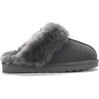 Aus Wooli Australia Unisex Sydney Scuff Slippers in Grey | Size: 7
