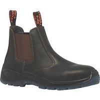 Hard Yakka Banjo Safety Dealer Boots Brown Size 11 (460RX)