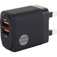 24W Dual USB-A Wall Charger (UK port)