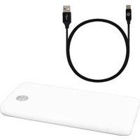 Our Pure Planet 10,000mAh Power Bank and 1.2m USB-A to USB-C Cable Bundle - White and Black, White