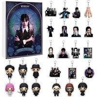 Wednesday Addams Advent Calendar - 24 Unique Mystery Keychain Surprises