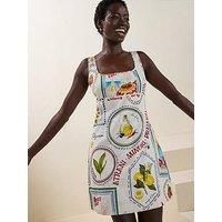 Forever New Hadley Cutout Ruched Back Mini Dress - Multi