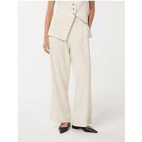 Forever New Macie Wide Leg Pants - Cream