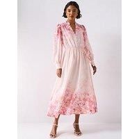 Forever New Courtney Placement Print Maxi - Pink