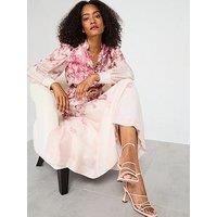 Forever New Peyton Trim Detail Midi Dress - Pink