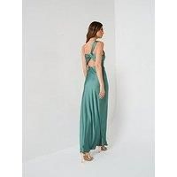 Forever New Elle Satin Maxi - Green