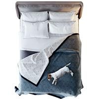 Victoria Orton Waterproof Blanket 100% Large, 48"x 60" Blue, White)