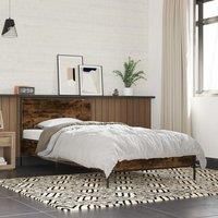 Berkfield Home Bed Frame without Mattress Smoked Oak 90x190 cm Single in Brown