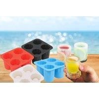 2 Silicone Ice Cup Trays - 4 Colours! - White