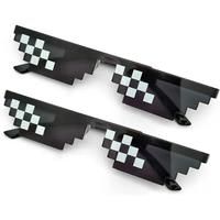 NEW Design Funny Mosaic Sunglasses Thug Life Sun Glasses Pixel Black Retro Gamer Robot Sunglasses