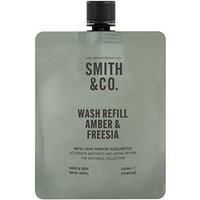 The Aromatherapy Co. - Smith & Co. 400ml Hand & Body Wash Refill - Amber & Freesia | Kakura Plum Oil & Marula Oil Skin Moisturiser - Vegan & Cruelty-Free/Made in New Zealand.