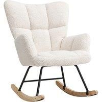Luxurious 3ft White Sherpa Rocker - Tufted, Foam-Padded & Modern Design!