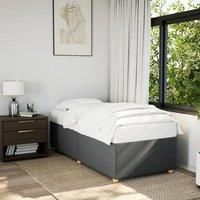Berkfield Home Bed Frame without Mattress Dark Grey 100x200 cm Fabric
