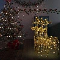 Berkfield Home Reindeer Christmas Decorations 3 pcs 60x16x100 cm Acrylic | Size: 60 x 16 x 100 cm