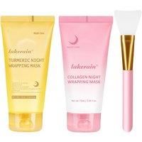 Lakerain Brightening Double Effect Facial Mask Set - Collagen & Turmeric