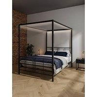 Xr Living Fern Four Poster Canopy Bed With Led Lighting - Double