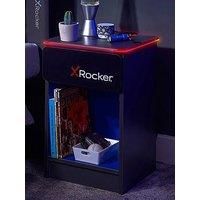 X Rocker Carbon-Tek Bedside Table With Wireless Charging And Neo Fibre Led Lighting