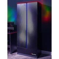 X Rocker Carbon-Tek 2 Door Wardrobe With Neo Fibre Led Lighting