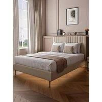 Xr Living Maisie Velvet Bed Frame With Underframe Lighting