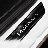 For Tesla Model Y/3 Car Threshold Protector Strips Stainless Steel Front Rear Door Welcome Pedal